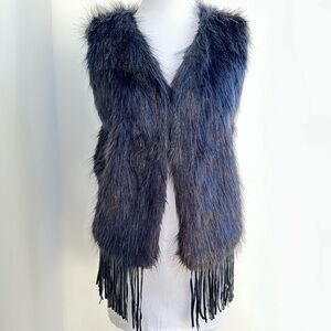 Marc New York Faux Fur Vest in Black